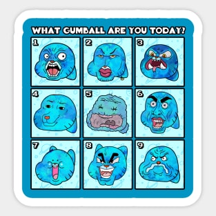 The Many Moods of Gumball Sticker